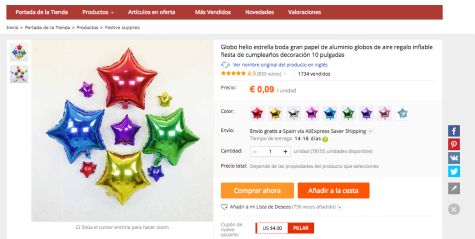 Pack 3 Globos Led Helio O Aire Para Fiestas con Ofertas en Carrefour