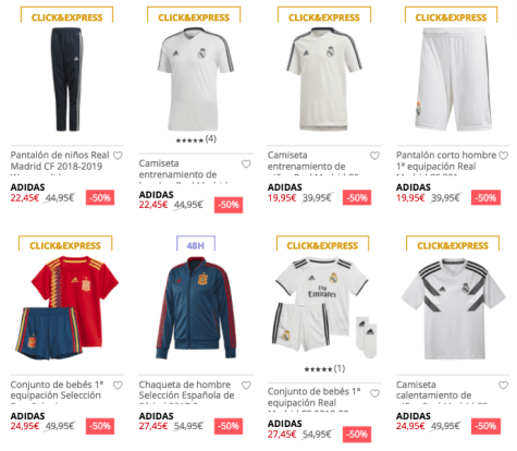 camisetas futbol el corte ingles