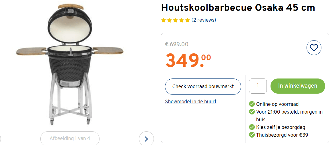 Keramische houtskool barbecue Osaka Large Ø 45 cm voor €349 Aanbiedingen Enlarged image