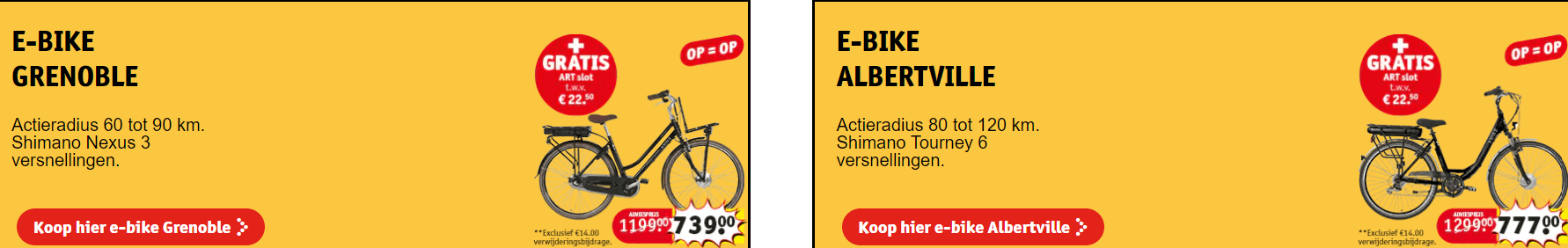 Diverse-bikes vanaf €739 bij Kruidvat Aanbiedingen Enlarged image