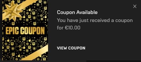 epic games store coupon