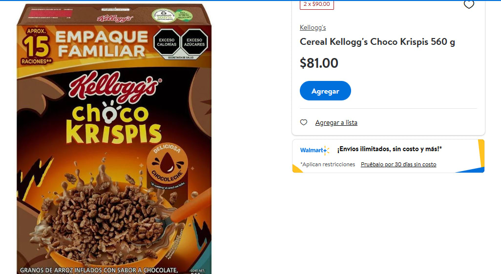 Cereal Kelloggs Choco Krispis 290 gr.