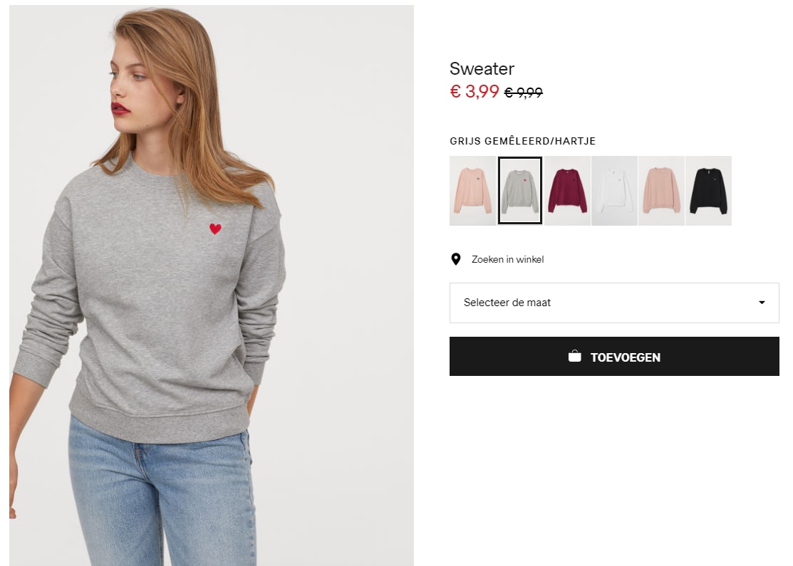 Sweater van lichte joggingstof voor €3,99 Aanbiedingen Enlarged image
