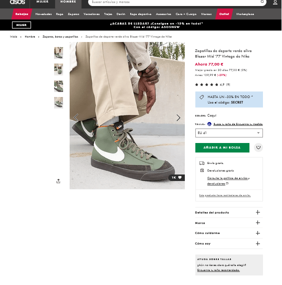 blazer mid 77 asos