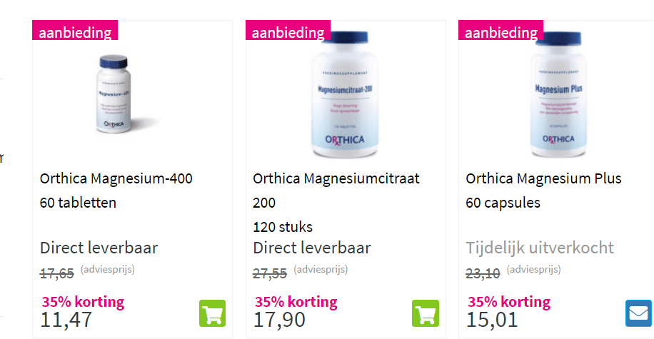 35% Korting op alle Orthica voedingssupplementen Aanbiedingen Enlarged image