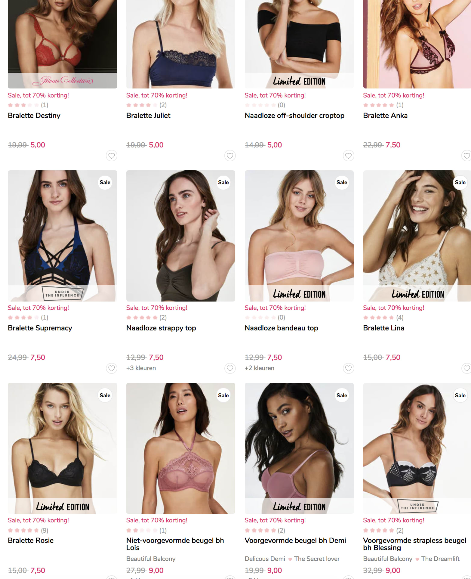 Tot 70% Korting bij Hunkemöller | BH's vanaf €5,- Aanbiedingen Enlarged image