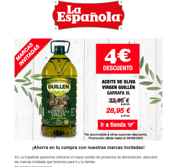 Aceite de oliva virgen Gran Selección Guillén garrafa de 5L – La Española  Aceites