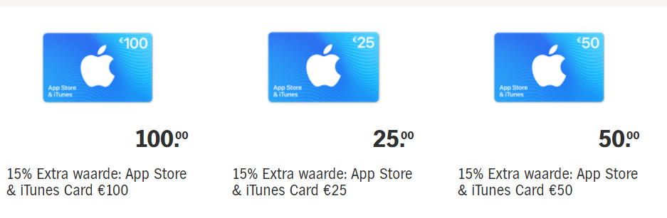 grot Nieuwe betekenis schoonmaken Extra tegoed App Store & iTunes kaarten 🛍️ [Albert Heijn] » 15% Korting