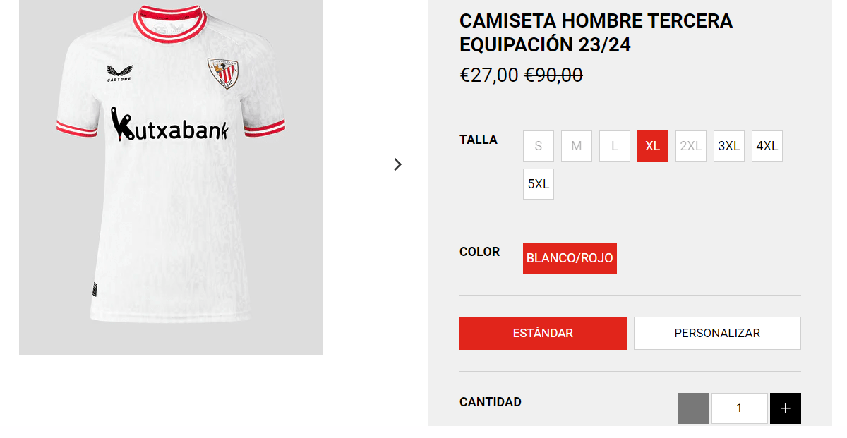 Camiseta Athletic Club 1ª Equipación 23/24 - Rojo - Camiseta