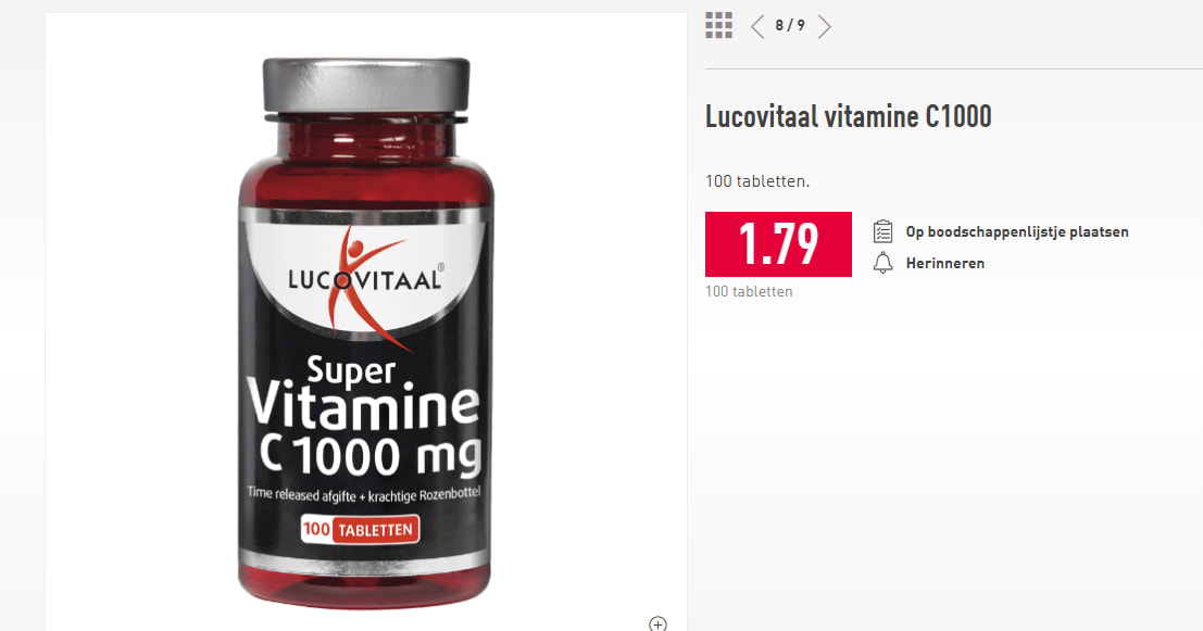 Lucovitaal Vitamine C 1000mg 100 tabletten 🛍️ [Aldi] » €1,79