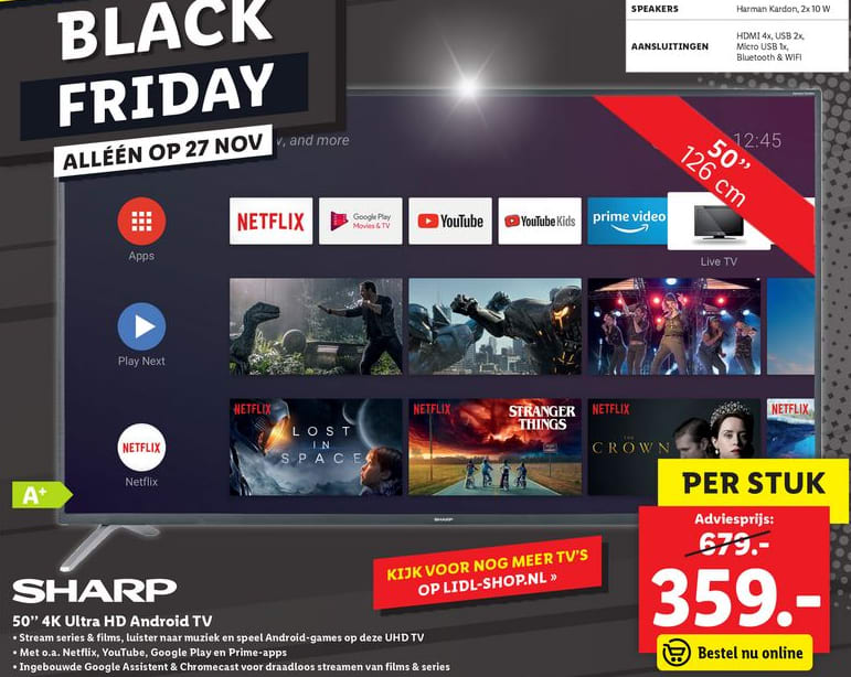 Sharp 50BN5EA 50" 4K Android TV voor €359 Aanbiedingen Enlarged image