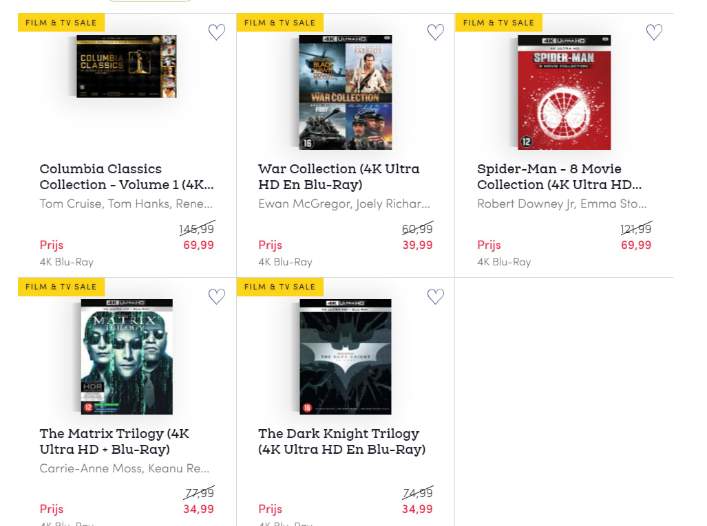 50% Korting op diverse 4K Trilogy Boxsets Aanbiedingen Enlarged image