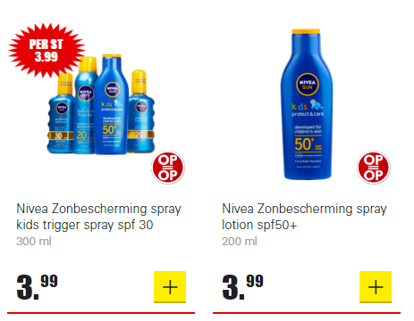 Alle Nivea Kids Zonbescherming voor €3,99 Aanbiedingen Enlarged image