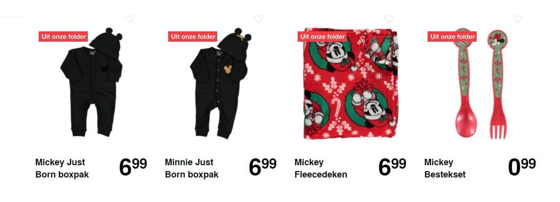 Nieuwe Mickey Mouse en Minnie Mouse collectie vanaf €0,99 Aanbiedingen Enlarged image