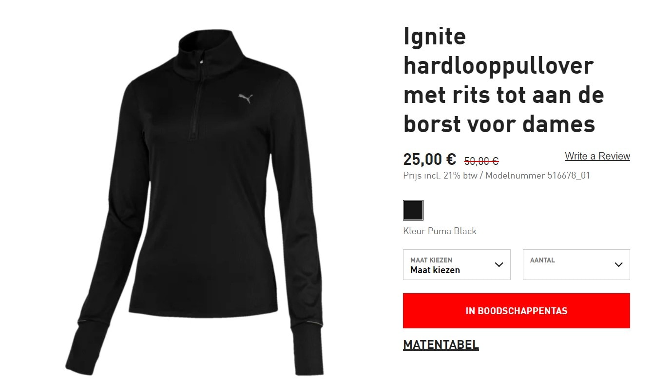 Ignite dames hardloop pullover voor €25 Aanbiedingen Enlarged image