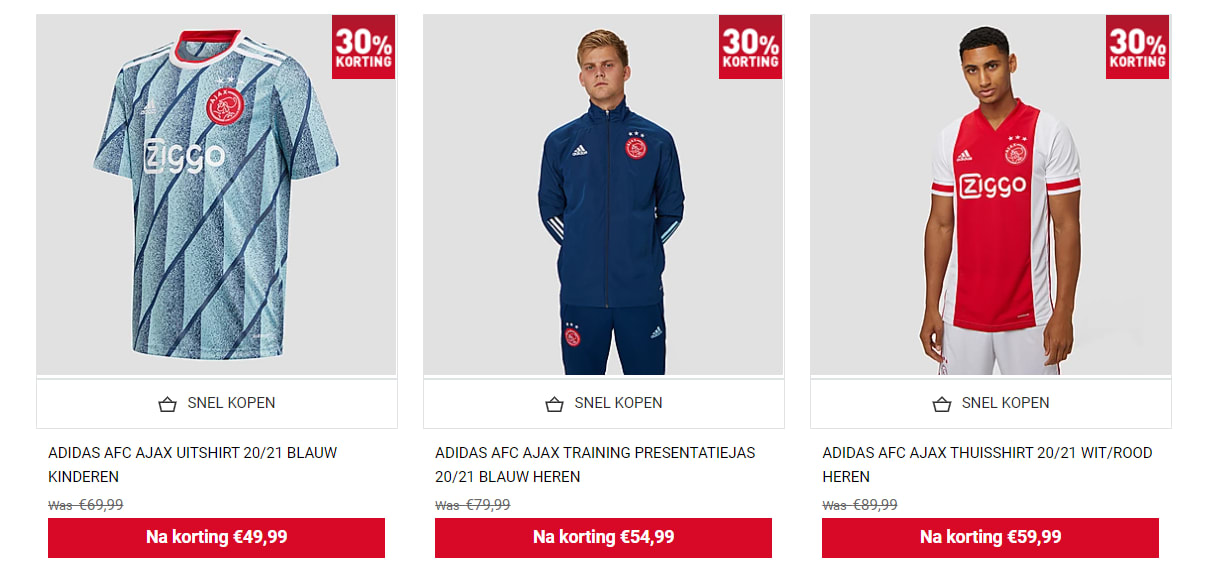 40% Korting op Ajax collectie van seizoen 20/21 Aanbiedingen Enlarged image