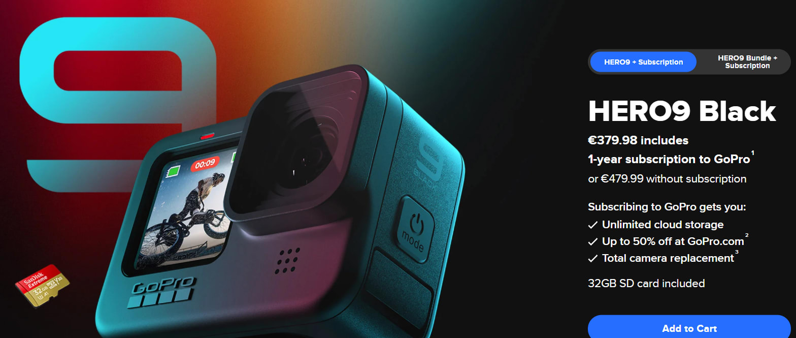 GoPro actioncam Hero9 (Zwart) voor €379,98 Aanbiedingen Enlarged image