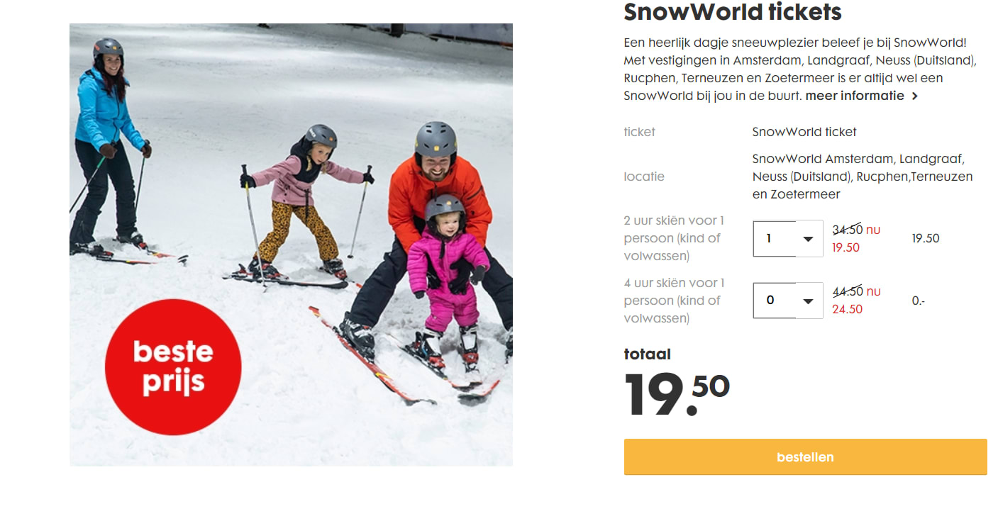 Tickets voor SnowWorld 🛍️ [HEMA] » €19,50