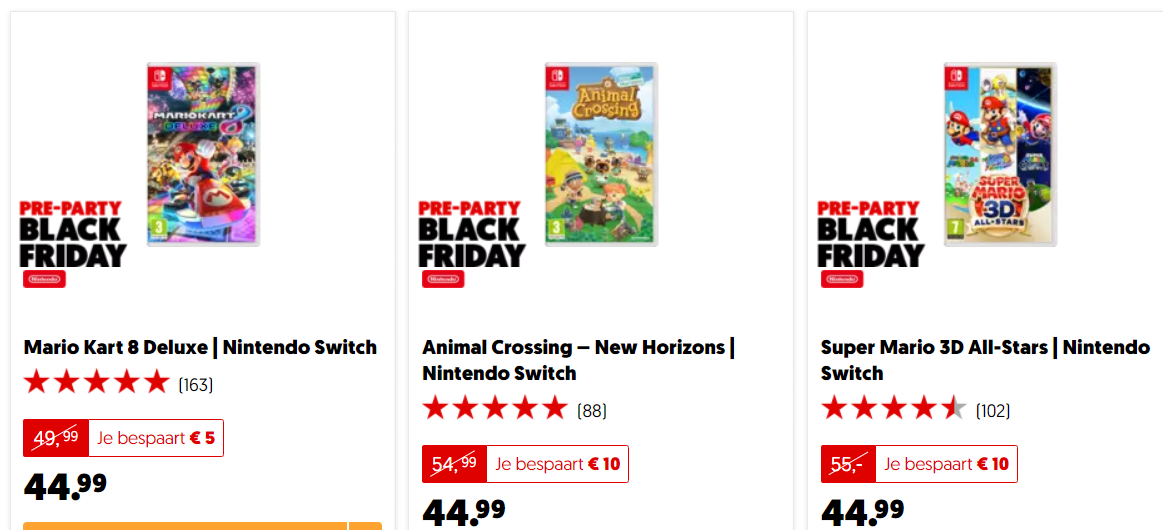 Diverse Nintendo Switch games voor €44,99 Aanbiedingen Enlarged image