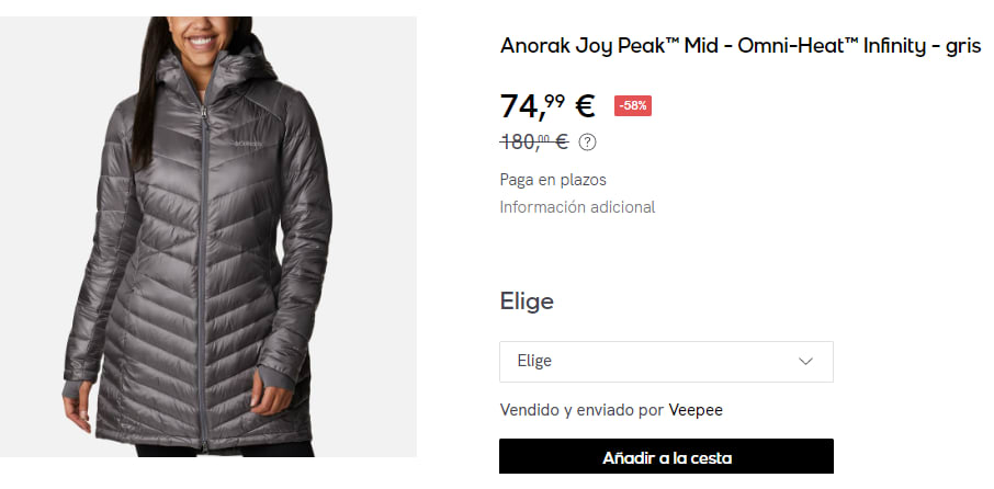 Chaqueta de plumón con capucha Joy Peak™ para mujer