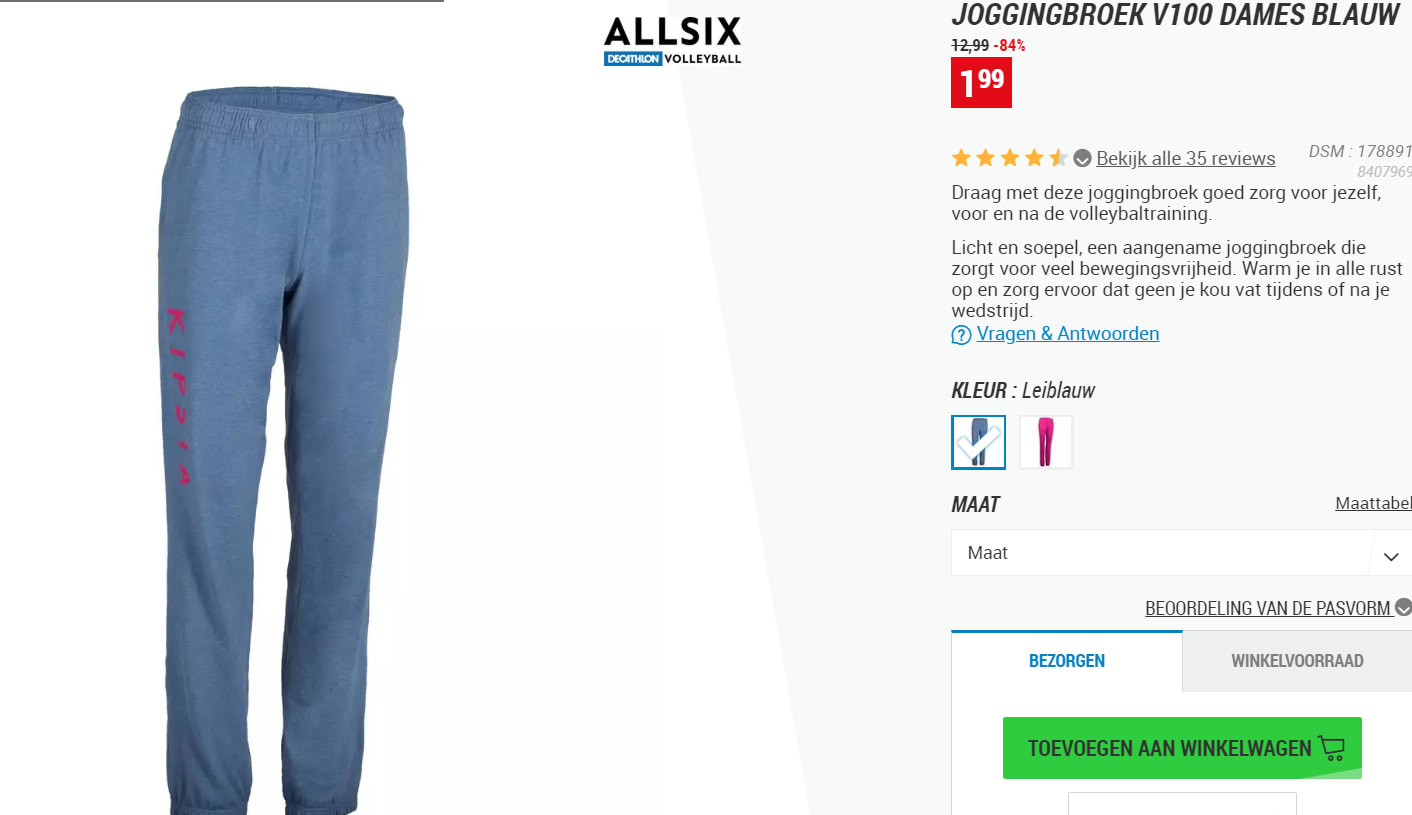 Allsix dames joggingbroek voor €1,99 Aanbiedingen Enlarged image