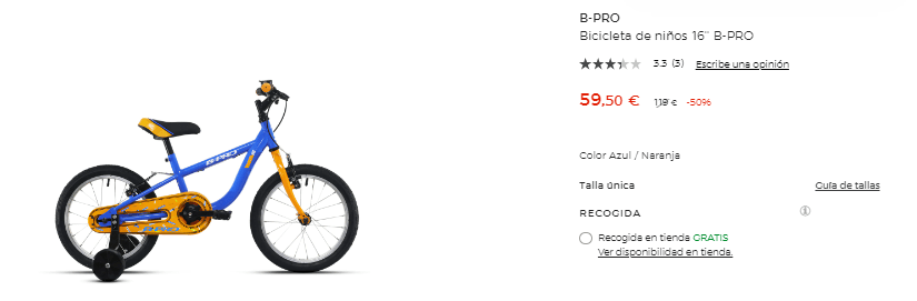 Timbre para bicicleta B-Pro · B-PRO · El Corte Inglés