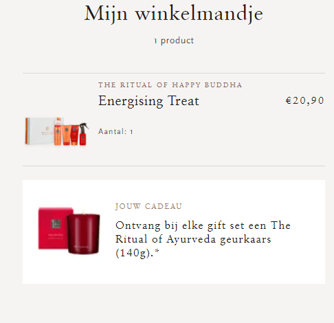 The Ritual of Ayurveda geurkaars gratis Aanbiedingen Enlarged image