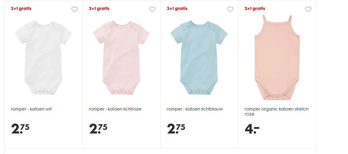 2+1 Gratis op alle rompertjes Aanbiedingen Enlarged image
