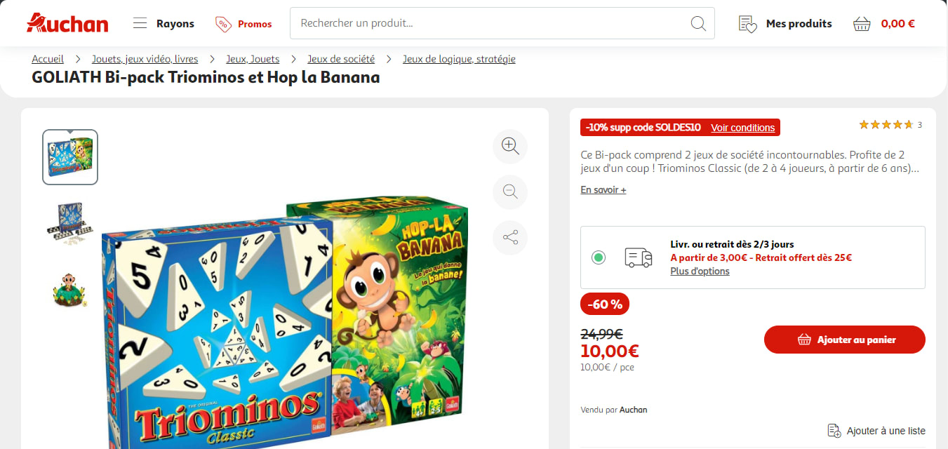 Hop-la banana, jeux de societe