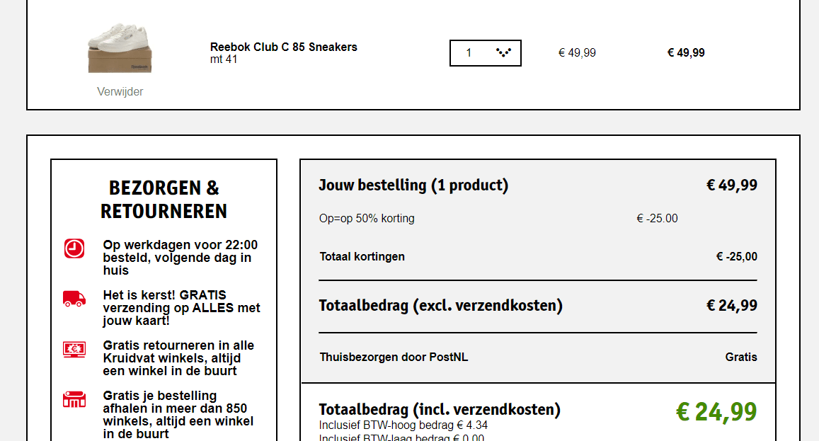 Reebok Club C 85 Sneakers voor €24,99 Aanbiedingen Enlarged image