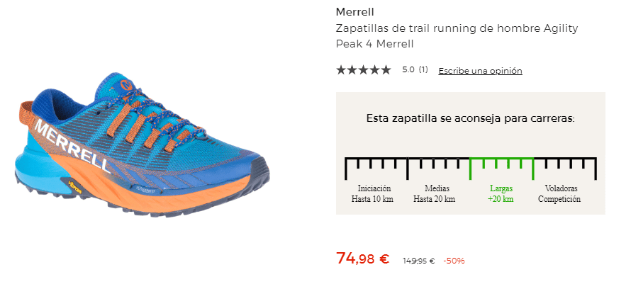 Zapatillas de trail running de hombre Agility Peak 5 Merrell · Merrell · El  Corte Inglés