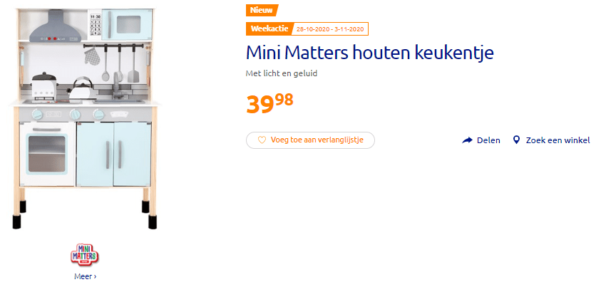 Mini Matters houten keukentje Aanbieding 🛍️ Action 39,98