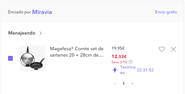 Magefesa® Comte set de sartenes 20 + 28cm de diámetro con