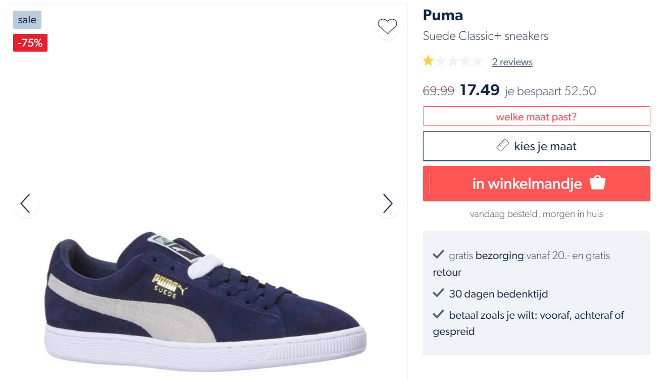 Puma Suede Classic+ sneakers voor €17,49 Aanbiedingen Enlarged image