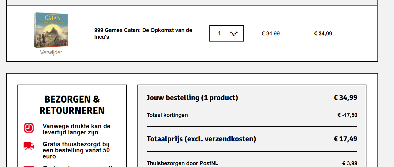 Catan: De Opkomst van de Inca's Bordspel voor €17,49 Aanbiedingen Enlarged image