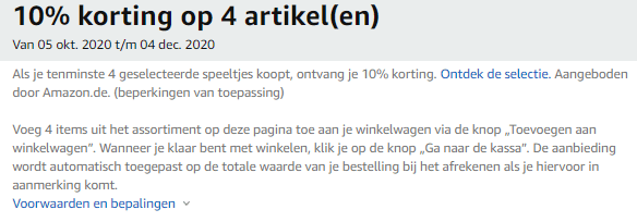10% Korting op 4 spellen of speelgoedstukken Aanbiedingen Enlarged image