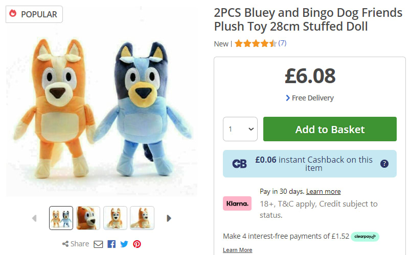 Bluey & Bingo Play Figures, 2pcs.