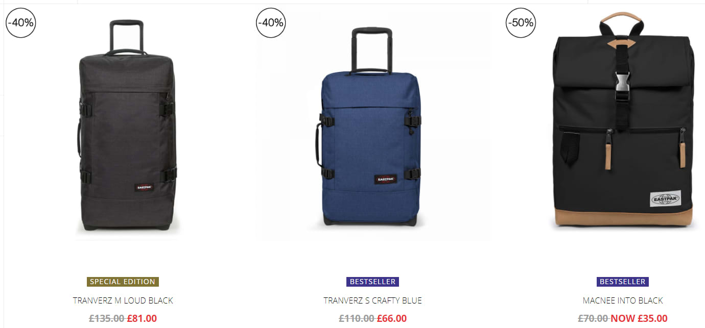 Tot 50% Korting op rugzakken van Eastpak Aanbiedingen Enlarged image