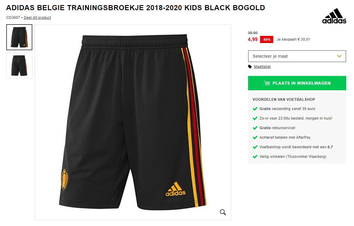 85% Korting + 15% Extra Korting door kortingscode bij Voetbalshop Aanbiedingen Enlarged image