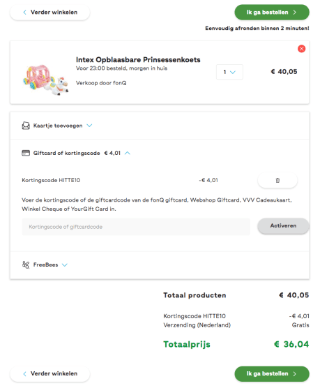 Opblaasbare Prinsessenkoets voor €36,04 door kortingscode Aanbiedingen Enlarged image