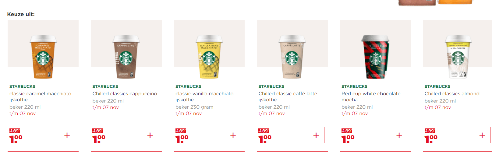 Alle Starbucks Ijskoffie voor €1 Aanbiedingen Enlarged image