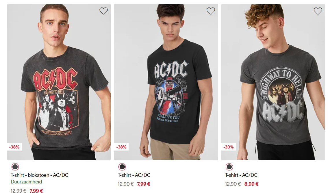 Tot 38% Korting op AC/DC shirts Aanbiedingen Enlarged image