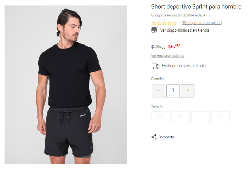 Shorts deportivos para hombre - envío gratis