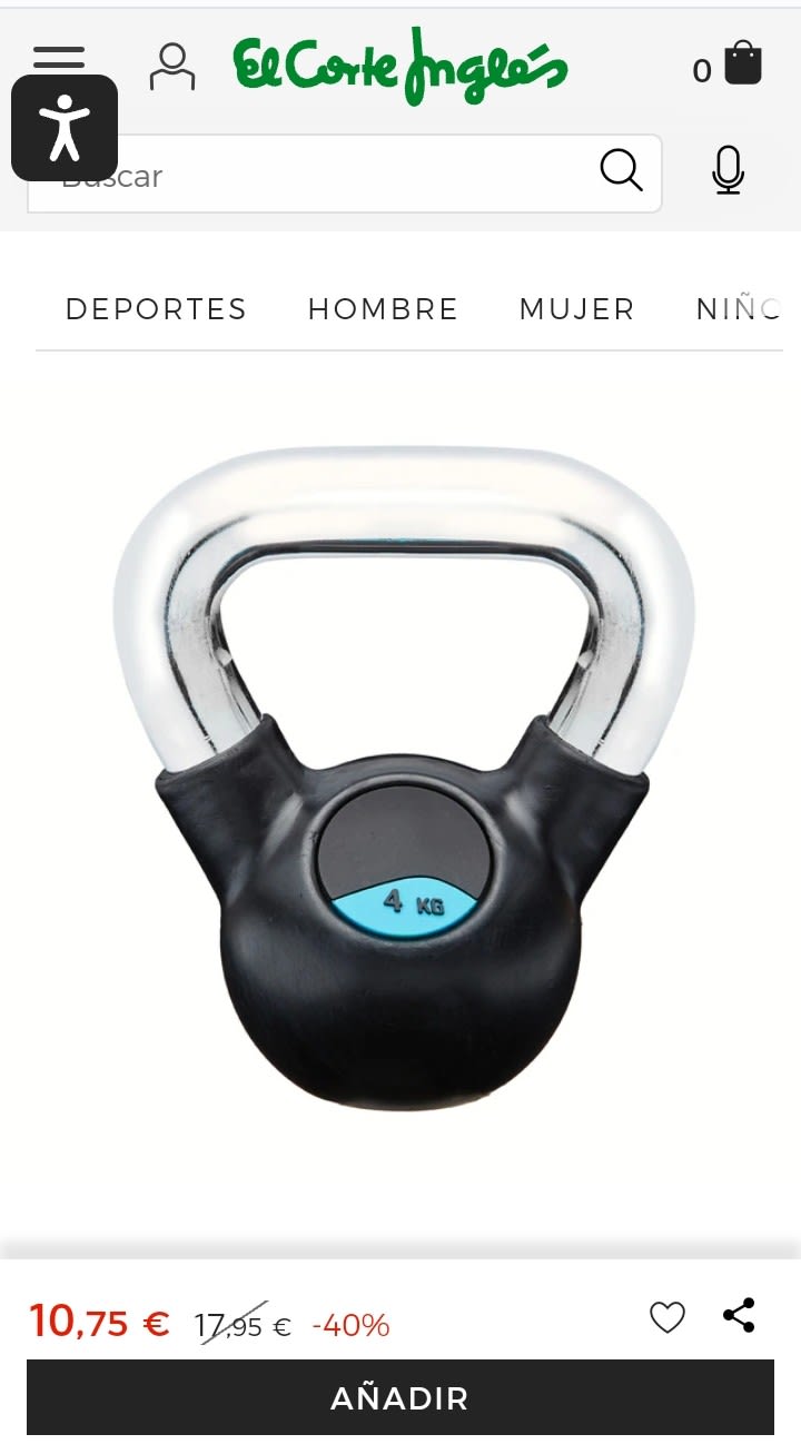 Pesa Kettlebell 6 kg Boomerang · Boomerang · El Corte Inglés