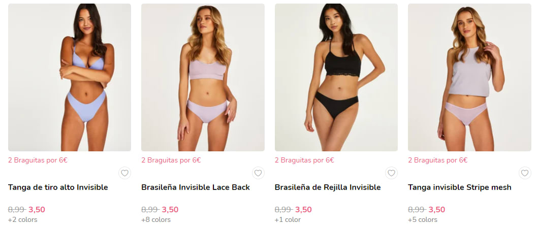 Invisible thong Stripe mesh for €8.99 - Thongs - Hunkemöller