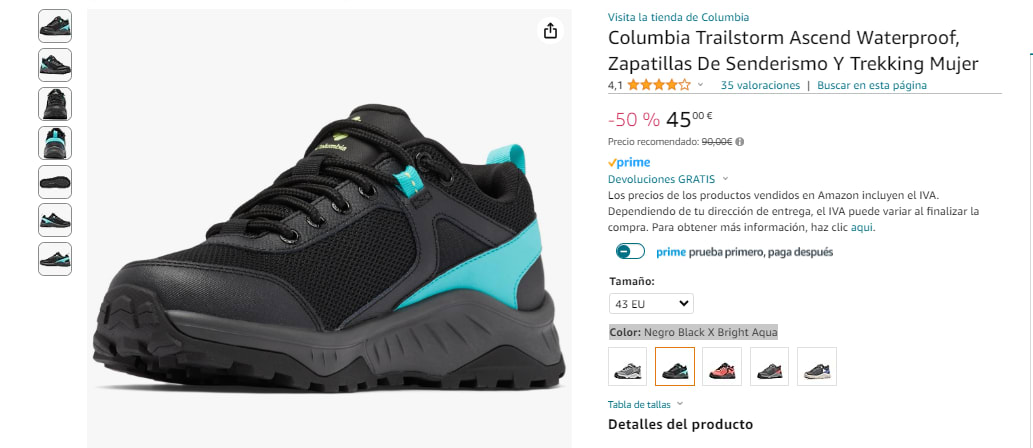 Zapatillas Columbia Trailstorm Ascend Waterproof mujer