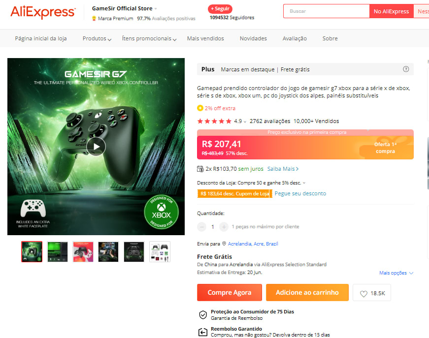 Gamesir G7 Xbox Gaming Controller  Gamesir G7 Wired Controller - G7 Xbox  Gaming - Aliexpress