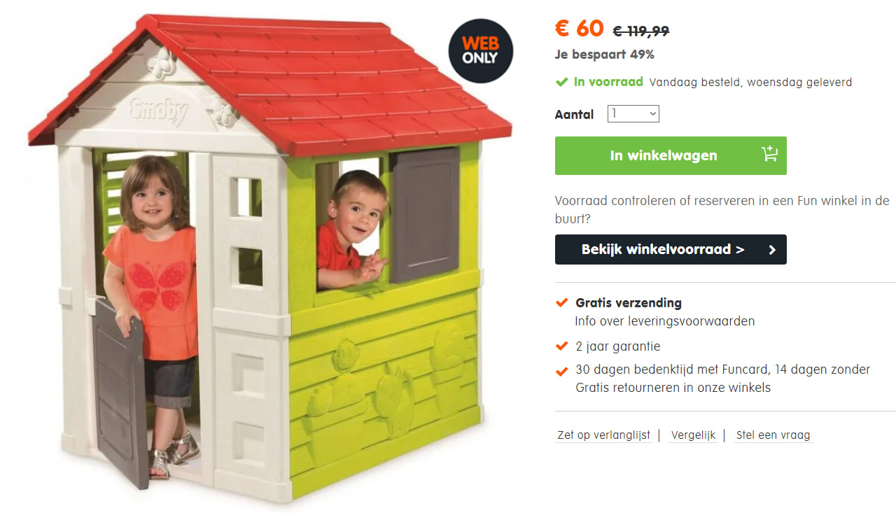 Nature speelhuis van Smoby voor €60 Aanbiedingen Enlarged image