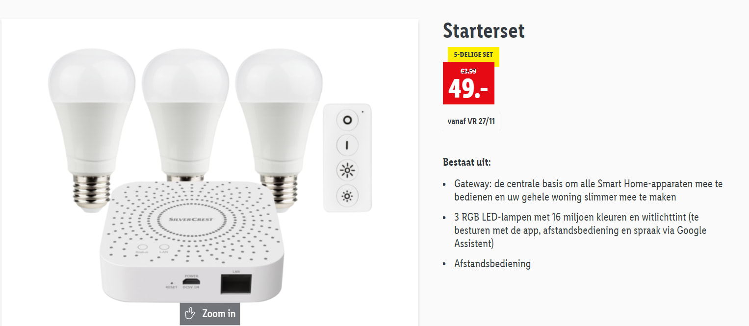 Lidl Zigbee 5-delige starterset voor €49 Aanbiedingen Enlarged image