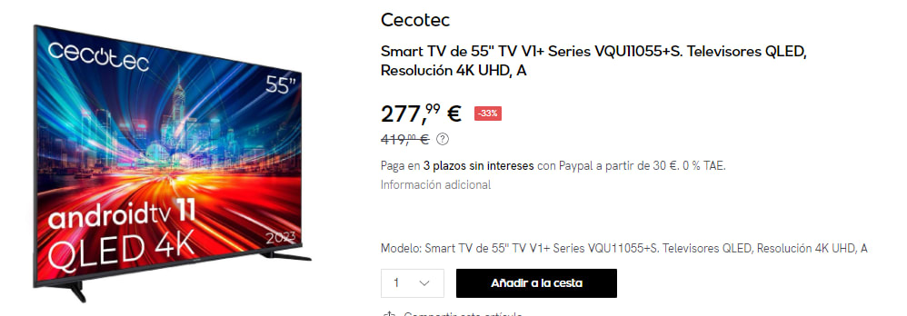 Televisores de la serie V1 Series de Cecotec